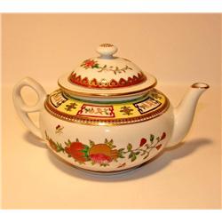 White Pink Floral Tea Pot China