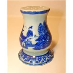 Ironstone Blue Willow Hat Pin Holder