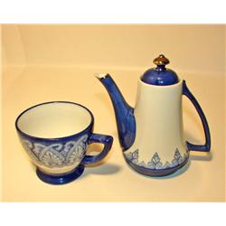 Blue Bombay Tea Pot & Cup