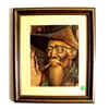 Image 1 : Framed Painting of Man with Cigar by Nus