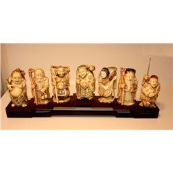 Seven Oriental Figurines