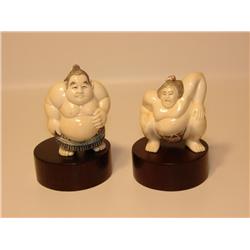 Four Figurines (2 Sumo's, 2 Elders)