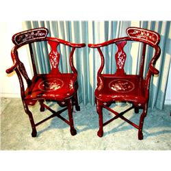 Mother of Pearl Inlaid Arm Chair