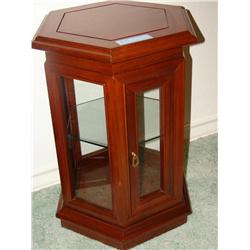 Small Wood & Glass Display Cabinet