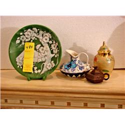 Small Tea Pot,Ginger Jar,Pitcher/Green Marblestone