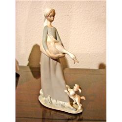 Lladro Woman with Goose