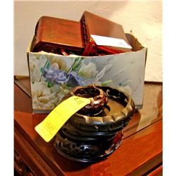 Box of Carved Wood Stands