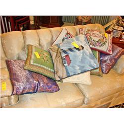 All Pillows on Loveseat