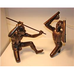 Brass Table Figurines (2 men)