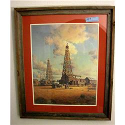 Framed Oil Field Print (Isa.45:13) Dyke 1281/1950