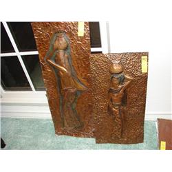 Two Copper Metal Work Pictures
