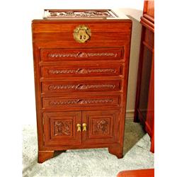 Oriental Hand Carved Silverware Cabinet