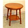 Image 1 : Round Oak Table w/Round Glass Top