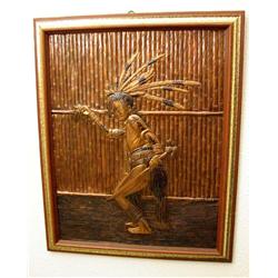 Framed Indian Metalwork Picture