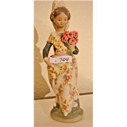 Lladro Lady with Flowers