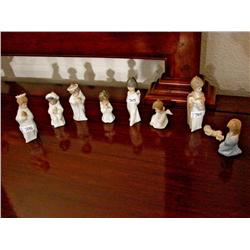 Nine Lladro Holy Family Christmas Ornaments