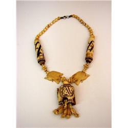 Bone or Ivory ? Necklace w/Elephants
