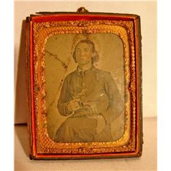 Tin Plate (Lady with Gun)