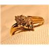 Image 1 : Lady's 14k Gold & Diamond Triangle Cluster Ring