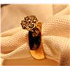 Image 1 : Lady's Gold & Diamond (8 Cluster Rd) Ring  Sz 7