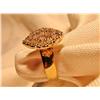 Image 1 : Lady's 14k Gold Ring w/pointed Oval Shaped Diamond