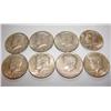 Image 1 : 8 Assorted Kennedy Halves
