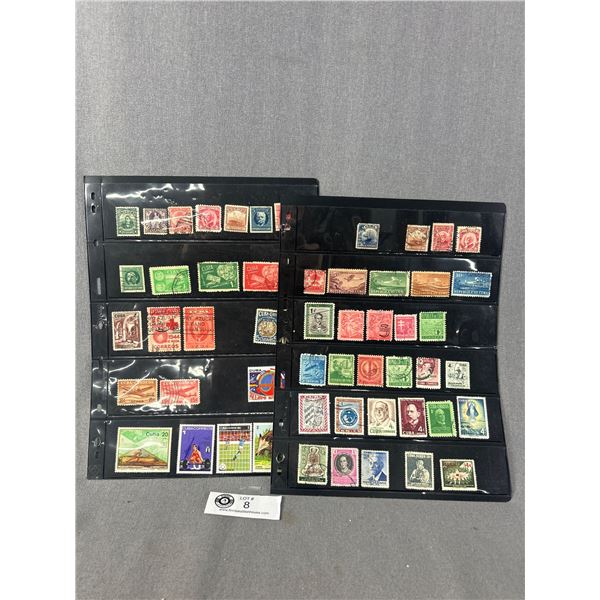 Early Used Cuba Stamps In Page Protectors