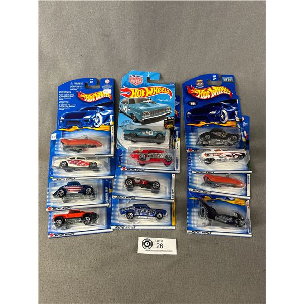 12 Packages Of Hot Wheels Die Cast Metal Collectibles