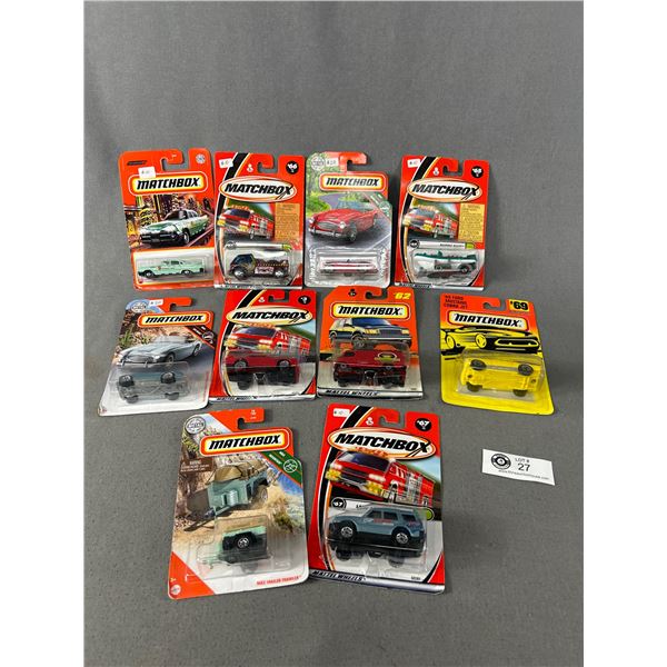 10 Packages Of Matchbox Die Cast Metal Collectibles