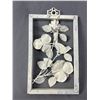 Image 5 : 3 Framed White Metal Asian Inspired Floral Art - 7" x 11"