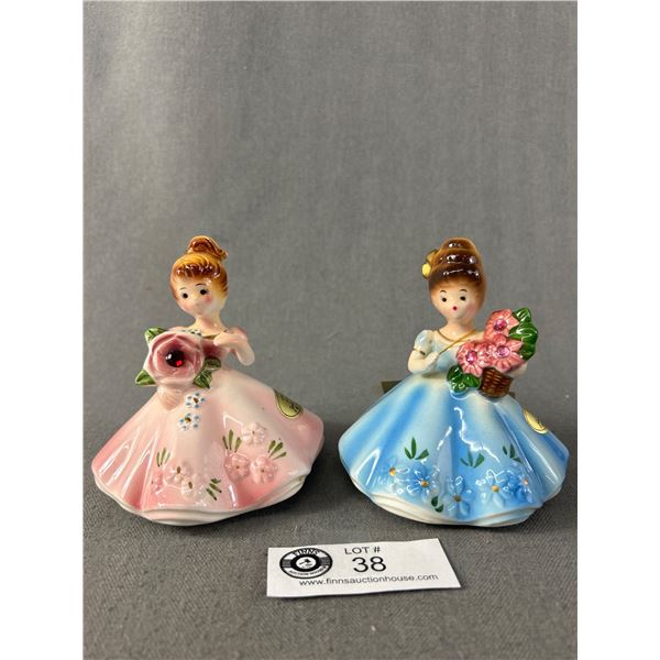 2 Vintage 1950's Josef Originals w/ Birthday Jewels - October & January