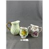 Image 1 : 3 Vintage English Bone China Creamers - Royal Crown Derby, Foley, Royal Albert