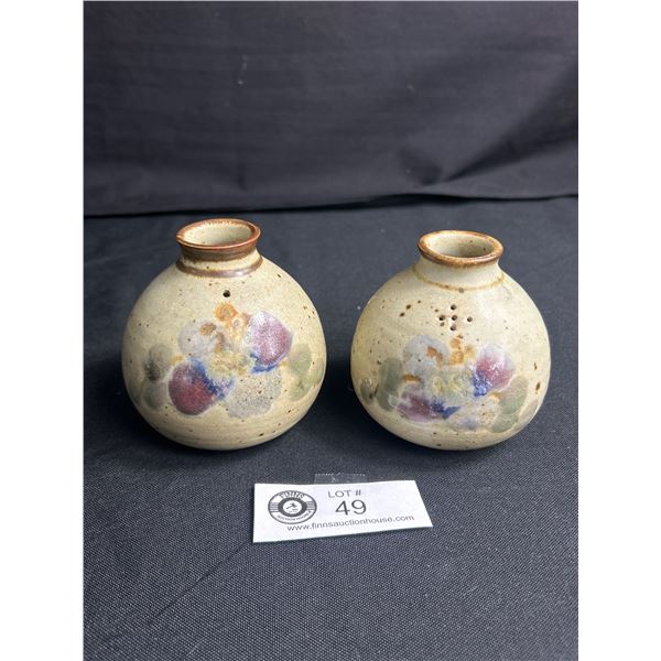 Vintage Pottery Salt & Pepper Set - Crownstone Pottery, Bowen Island BC