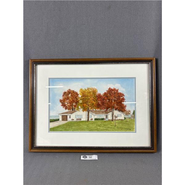 Nicely Framed Original water Colour By Elsie Thoonen - 19" x 14"