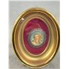 Image 2 : Gorgeous Antique Handpainted & Signed Brooch/Pendant - Marked 800 Silver (in Brass Shadowbox Frame)