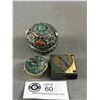 Image 1 : Vintage Novelty Novelty/Pill Boxes - One Alpaca Mexico w/ Abalone