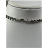 Image 4 : Pretty Costume Necklace w/ Heavier Silver Chain & Amethyst Coloured Stone Drop