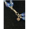 Image 2 : Gorgeous Double Strand Blue Crystal Necklace w/ Sterling Clasp