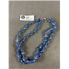 Image 3 : Gorgeous Double Strand Blue Crystal Necklace w/ Sterling Clasp