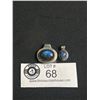 Image 1 : 2 Smaller .925 Silver Pendants (one marked Mexico w/ Opal)