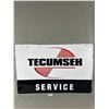 Image 1 : Vintage "Tecumseh" Tin Metal Service Sign. NO SHIPPING. Approx. 24" X 36"