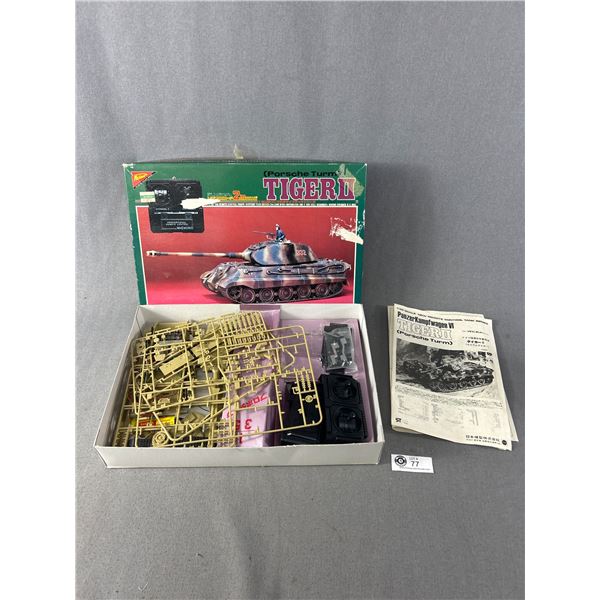 Vintage Modeling Kit - 1/35 Scale PanzerKampfwagen VI (Porche Turm) TigerII Remote Control Military 