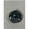 Image 2 : Rare Genuine Argillite Whale Pendant Haida Gwaii - Signed Tom Hans Skidegate - Born 1925 - 2" X 2 "