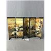 Image 1 : Panda Bear Asian Painted Wood Table Screen Divider 6 Panel 9.5" *18.5"
