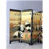 Image 2 : Panda Bear Asian Painted Wood Table Screen Divider 6 Panel 9.5" *18.5"