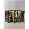 Image 4 : Panda Bear Asian Painted Wood Table Screen Divider 6 Panel 9.5" *18.5"