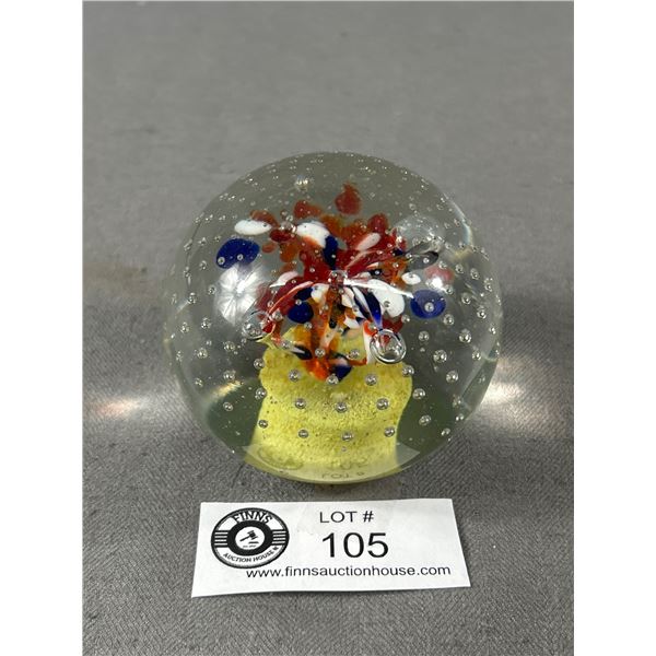 Vintage Altaglass Paperweight Medicine Hat Alberta - Original Sticker