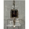 Image 2 : Vintage Seiko Watch Women Silver Tone Black Square Dial V400-6429 - New Battery, Keeping Great Time