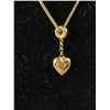 Image 2 : 10k Yellow Gold Curb Link 16" Chain & 1" Pendant 2.24 Grams - Tested