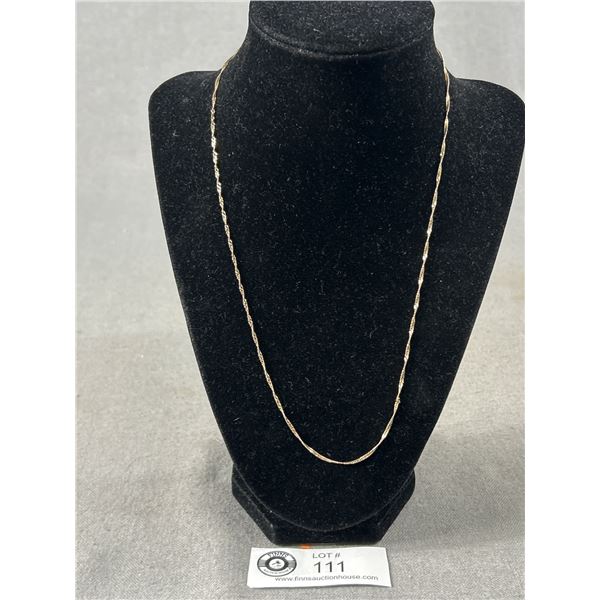 10k Yellow Gold 20" Chain 1.85 Grams - Tested